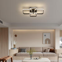 Plafón LED de Techo Cuadrado 45W GOECO, Aluminio Negro, Luz Neutra 4500K, Iluminación Interior Nórdica para Salón, Dormitorio, Comedor, 58*46*13 CM - details 4