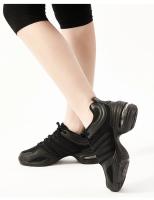 Zapatos de baile para mujer, tela de malla transpirable, zapatos de Jazz de suela blanda negra, zapatos de baile modernos cuadrados para Salsa - details 9