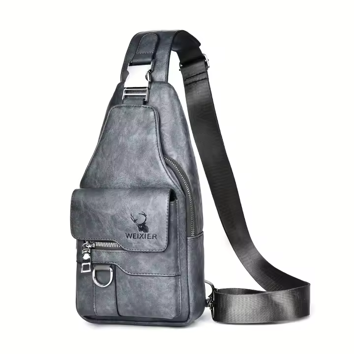Nuevo bolso de mensajero unisex impermeable y resistente al desgaste, bolso cruzado, bolso de mano, bolso de hombro, bolso de pecho, hecho de tela resistente al desgaste, gran capacidad con bolsillos grandes, fácil de transportar, adecuado para el trabajo - 1