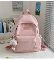 Mochilas simples y versátilesMochila para estudiantes de secundaria Mochila para estudiantes universitarios de gran capacidad Mochila de color sólido de estilo coreano - details 26