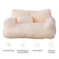 Sofá suave y cómodo para mascotas, cama extraíble y lavable, nido de felpa antideslizante, cojín decorativo para dormir para gatos, suministros para mascotas, 1 Juego - details 23