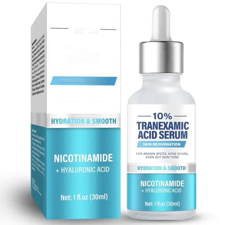Tranexamic 10% suero corrector de decoloración, eliminador natural de manchas oscuras para el rostro, ácido hialurónico y niacinamida - 1
