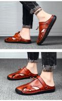 Sandalias de verano para hombre, talla grande, 2025. Nuevas sandalias de playa para hombre, sandalias casuales para jóvenes, pantuflas de media caña para hombre. - details 0
