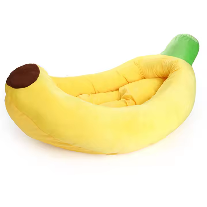 Cama de plátano para perros, colchón suave y acogedor para gatos, cama bonita para perros de interior con múltiples tamaños - 1