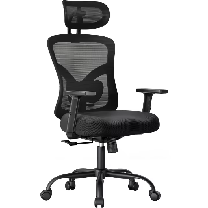 Ergonómica con Soporte Lumbar, Reposacabezas 2D, Reposabrazos Ajustable, Cojín Mejorado, - 1