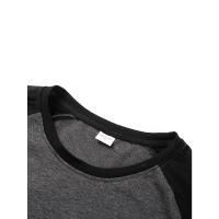 Camiseta de manga raglán de talla grande para hombre, primavera, otoño e invierno, informal, de manga larga - details 4