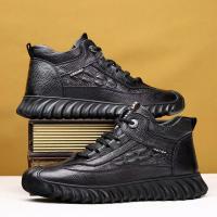 Invierno nuevos zapatos de algodón para hombres con botas de nieve de algodón de caña alta cálidas de terciopelo - details 2