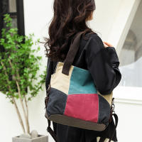 Bolso de lona para mujer, bolsa de mano de gran capacidad, estilo Retro, bandolera de viaje - details 2
