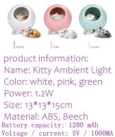 Luz LED con USB para gato, lámpara de ambiente de atenuación inteligente, sala de estar táctil biónica para luz nocturna, decoración de dormitorio, regalo de vacaciones - details 0