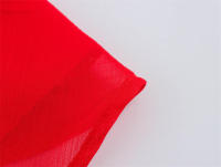 Top de playa de gasa de cintura alta para mujer Vestido corto irregular con cuello redondo en V - details 6