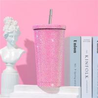 Botellas termo con diamantes de imitación de 500ml/750ml, frascos de vacío aislados de doble capa, taza de café con purpurina reutilizable creativa para oficina - details 2