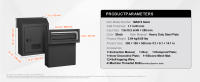 SucceBuy Buzón para llaves a través de la puerta, buzón de acero resistente a través de la puerta con cerradura de combinación de 12 pulgadas, negro - details 5