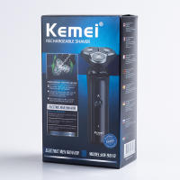 Kemei-maquinilla de afeitar eléctrica para hombre, recortadora de barba húmeda y seca, recargable, cabezal giratorio 3D, hojas duales, regalo de afeitado para papá y marido - details 9