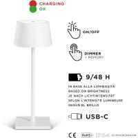 Lámpara LED recargable USB de Mesa Regulable - Larga duración - Luz regulable (Dimmer) con un toque - Casa y restaurante - Protección IP54 - Dorado Oscuro - details 63