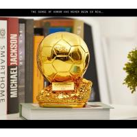 Trofeo de Bola Dorada Modelo de Atleta de Fútbol Electroplateado Copa de Fútbol de Resina para Coleccionistas Regalo de Recuerdo Único - details 9