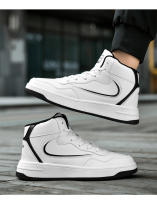 Zapatillas altas de marca para hombre, zapatos de baloncesto antideslizantes, zapatos de tenis transpirables, zapatos deportivos de cuero cómodos, zapatillas Unisex - details 16