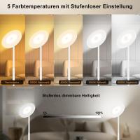 Lámpara de Pie Regulable Gris 42W, Lámpara de Pie LED Salon 3700LM Súper Brillantecon Lámpara de Lectura, control remoto y control táctil Lámpara Alta para Salon de Estar Dormitorio Oficina - details 15