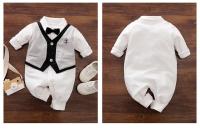 Ropa de algodón con pajarita para bebés, chaqueta de manga larga de una pieza para primavera y otoño, peleles de 0 a 2 años - details 1