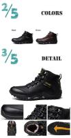 Botas de nieve impermeables para hombre, botines de piel transpirables, zapatos de invierno, novedad - details 1