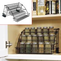 Cesta extraíble de almacenamiento de cocina de 3 niveles, estante de especias, armario de despensa, estante de encimera, organizador de tarros - details 4
