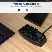 Teclado de perilla Macro de programación personalizada USB, 6 teclas, copia y pasta, Mini botón para Photoshop Gaming, Teclado mecánico negro - details 3