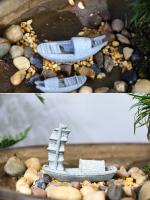 Figurita de puente de piedras de arena en miniatura, adornos de terrario DIY, jardín de hadas, bonsái, Rocalla, decoración de habitación - details 6