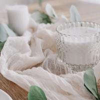 Mantel de Mesa de Gasa de Queso IRELIA Color Sólido Semi-Transparente Estilo Vintage para Decoración de Bodas - details 0