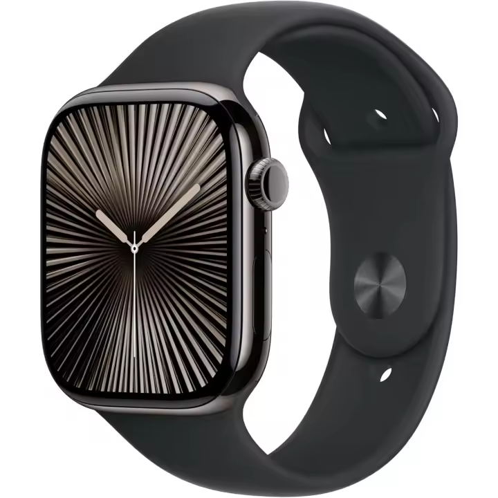 Apple Watch Series 10 GPS + Cellular 46 mm Boîtier en Titane Ardoise avec Pulsera Sport Noir M L - 1
