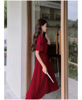 Vestido Elegante de Tencel Chiffon para Mujer Primavera-Verano Ajuste Franco Largo Adelgazante - details 18