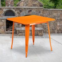 Mesa Cuadrada de Metal Blanco de Grado Comercial de 80 cm para Interiores y Exteriores - details 7