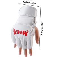 1Pair Thick Boxing Gloves MMA Gloves Half Finger - details 14