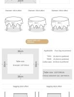 Mantel de rejilla tipo gofre con borde de borla, lino de algodón para uso doméstico y de camping, mantel rectangular circular para mesa central - details 9
