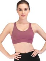 Tops cortos cruzados para mujer, camisa deportiva de manga corta para Yoga, Color Rojo - details 0