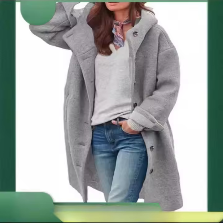 Camiseta holgada de manga larga para mujer, parabrisas informal, moda, otoño e invierno, 2024 - 1