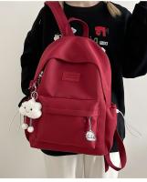 Mochilas simples y versátilesMochila para estudiantes de secundaria Mochila para estudiantes universitarios de gran capacidad Mochila de color sólido de estilo coreano - details 12