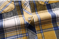 Camisa de Verano de Doble Bolsillo a Rayas Talla Grande Estilo Casual de Negocios para Hombres - details 7