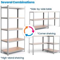 Soporte de Almacenamiento de Metal Galvanizado 180 x 90 x 40 cm, 5 Baldos Ajustables, Carga Máxima 875 kg Ideal para Casa, Armario, Garaje - details 2