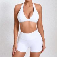 Traje de yoga y fitness para ejercicio mejorado para mujer, ropa deportiva de verano, blanco, café, rojo, novedad 2024 - details 19