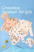 Kangobaby # Mi vida suave #   Conjunto de 2 piezas de traje de baño para niñas con estampado fresco, traje de baño de verano para bebés, surf en la playa - details 0