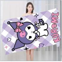 Toalla Sanrio K-Kuromi Toalla de baño gruesa de poliéster de algodón puro de secado rápido para adultos, toallas de viaje deportivo, natación y surf - details 11