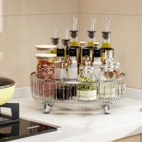 Organizador de maquillaje giratorio de 360 grados para tocador, almacenamiento de cosméticos con compartimentos para Perfumes, blanco, A - details 4