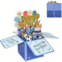 Tarjeta de felicitación de cumpleaños emergente 3D colorida, flor y mariposa, tarjetas de papel para el día de la madre, Tarjeta Única y divertida para el Día del Padre - details 3