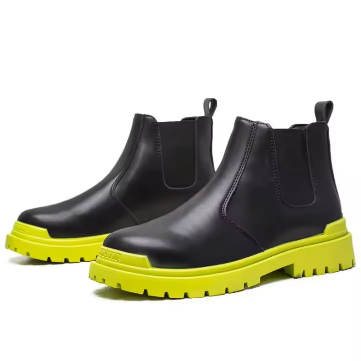 Nuevo Chaussure Femme 2025 antideslizante marca Color mezcla negro hombres blanco cuero verde Oxford botas cortas - 1