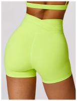 Pantalones cortos de Yoga de cintura alta para mujer, mallas cortas de realce de barriga para Fitness, gimnasio, correr - details 9