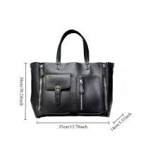 Bolso de Hormigas de Cuero Sintético Negro Bolso de Mano Desmontable con Múltiples Bolsillos para Mujeres Perfecto para Commutería, Viajes, Uso Diario - details 5
