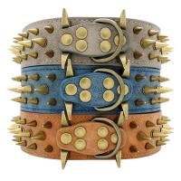 Collar de cuero con tachuelas y pinchos para Perro, Collar de Bulldog Pitbull, medianos y grandes para perros bóxer, Pastor Alemán - details 5