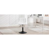 WOLTU Taburete Tocador, Silla Escritorio Ergonomica, Taburete con Respaldo, Altura Ajustable