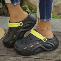 Sandalias tipo zuecos con plataforma gruesa para mujer, zapatos de playa con suela suave y gruesa para jardín, zapatillas antideslizantes con cuña de Eva, verano 2024 - details 16