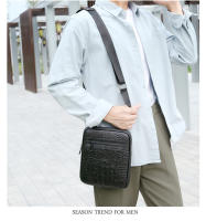 Bolso de Hombro Deportivo y de Ocio Patrón de Cocodrilo en Cuero Bolso Vertical de Moda Retro - details 18