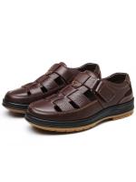 Sandalias de piel de vaca huecas de verano, sandalias ligeras transpirables para hombre, sandalias para exteriores, zapatos de playa cómodos informales de viaje para hombre de gran tamaño - details 16